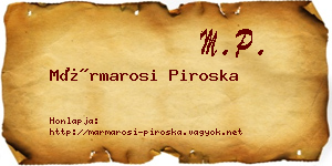 Mármarosi Piroska névjegykártya