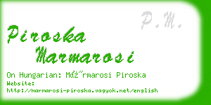 piroska marmarosi business card